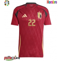 Camiseta Bélgica Jeremy Doku #22 Primera Equipación Eurocopa 2024 manga corta